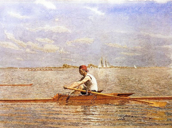 John Biglin In A Single Scull by Thomas Eakins