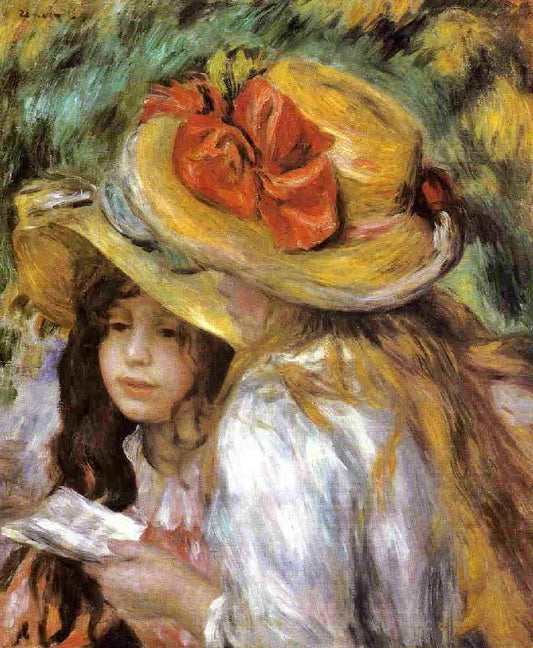 Two Young Girls Reading by Pierre Auguste Renoir