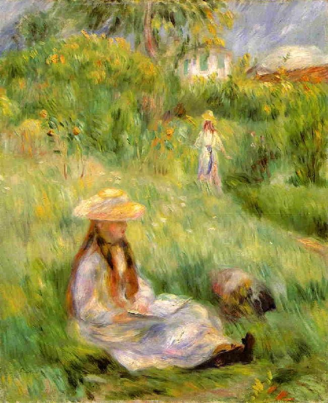 YOUNG GIRL IN THE GARDEN AT MEZY