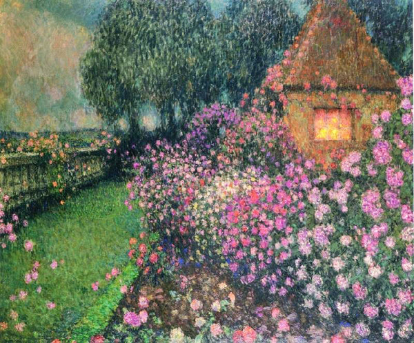 A Pavilion In The Rose Garden, Geberoy by Henri Le Sidaner