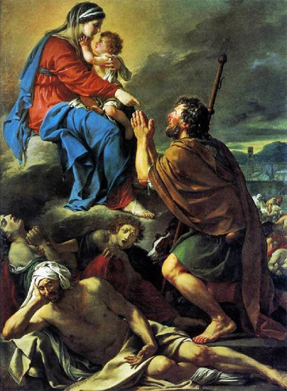 St Roch Asking The Virgin Mary To Heal Victims Of The Plague by Jacques-Louis David
