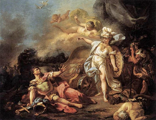 The Combat Of Mars And Minerva by Jacques-Louis David