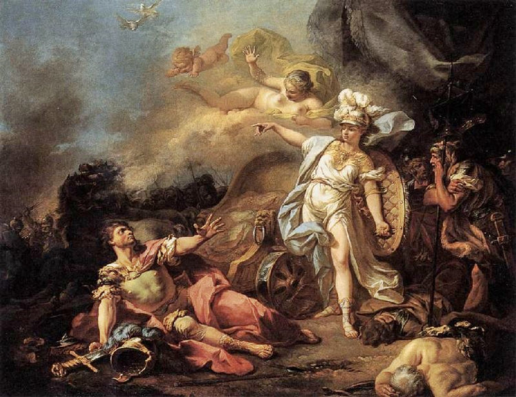 The Combat Of Mars And Minerva by Jacques-Louis David