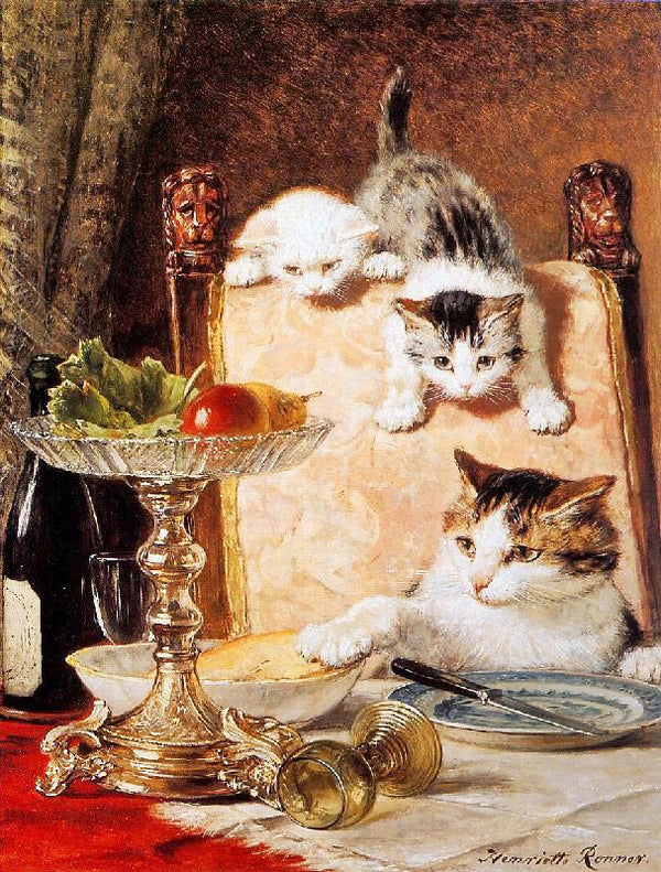 Les Ameurs De Fromage by Henriette Ronner-Knip
