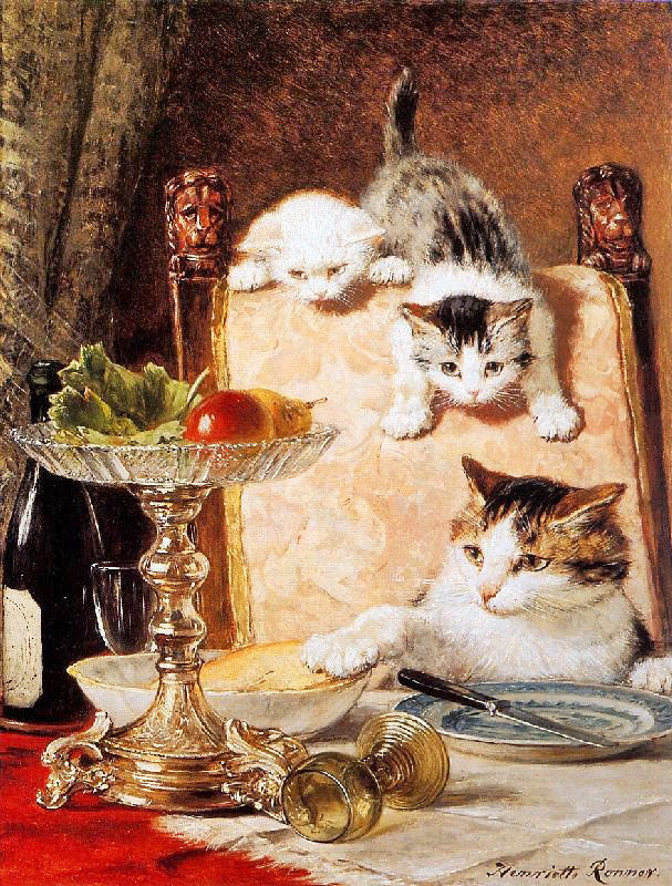 Les Ameurs De Fromage by Henriette Ronner-Knip