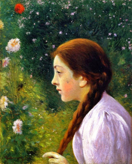 Girl With Braid by Federico Zandomeneghi