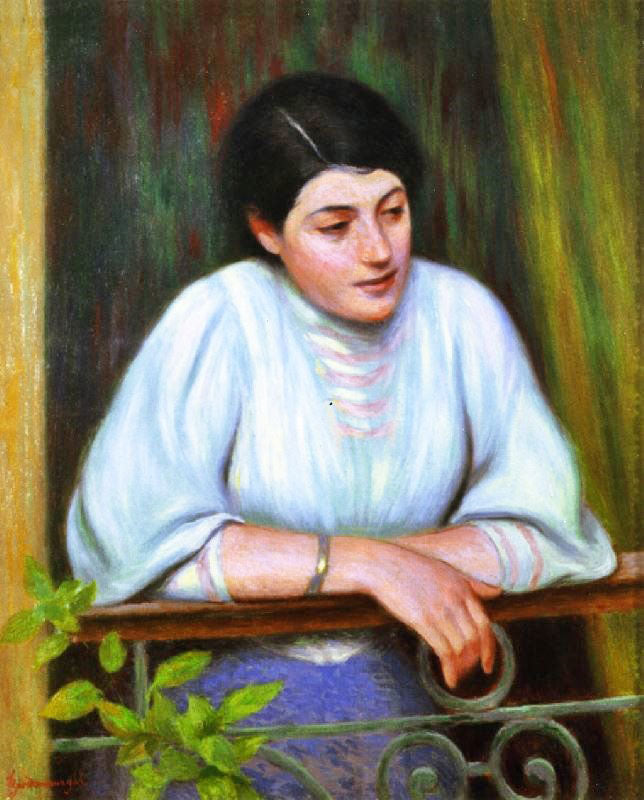 Woman At The Window by Federico Zandomeneghi