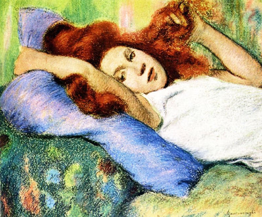 Red Head Lying Down by Federico Zandomeneghi