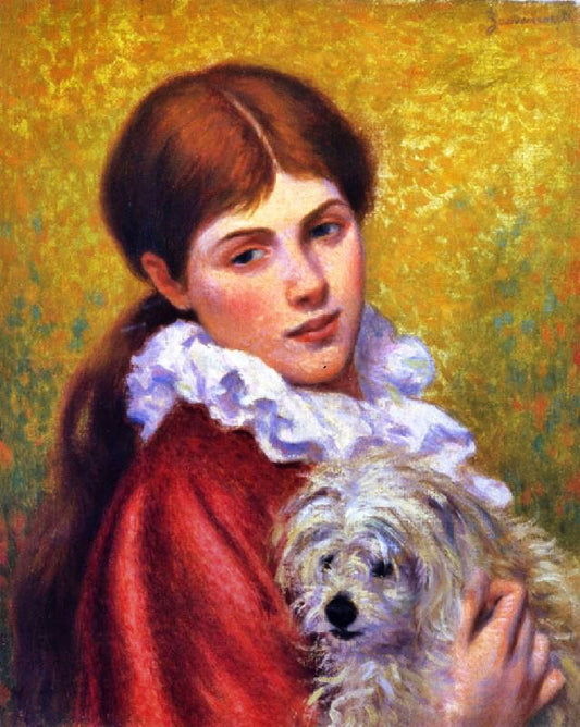 Woman With Dog by Federico Zandomeneghi