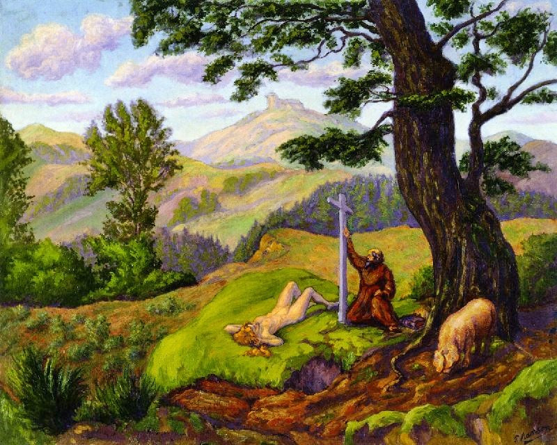 Saint Anthony And His Pig by Paul Ranson