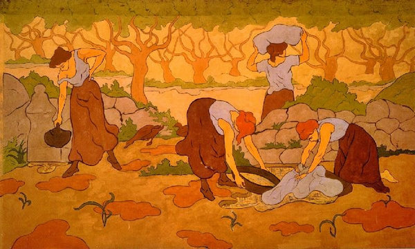 Four Woman At A Fountain by Paul Ranson