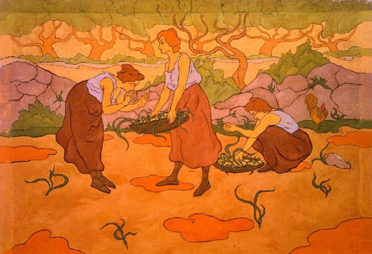 Three Women Harvesting by Paul Ranson
