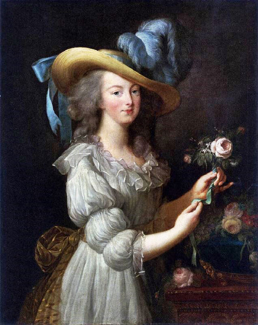 Marie Antoinette In A Muslin Dress by Élisabeth Vigée-Lebrun