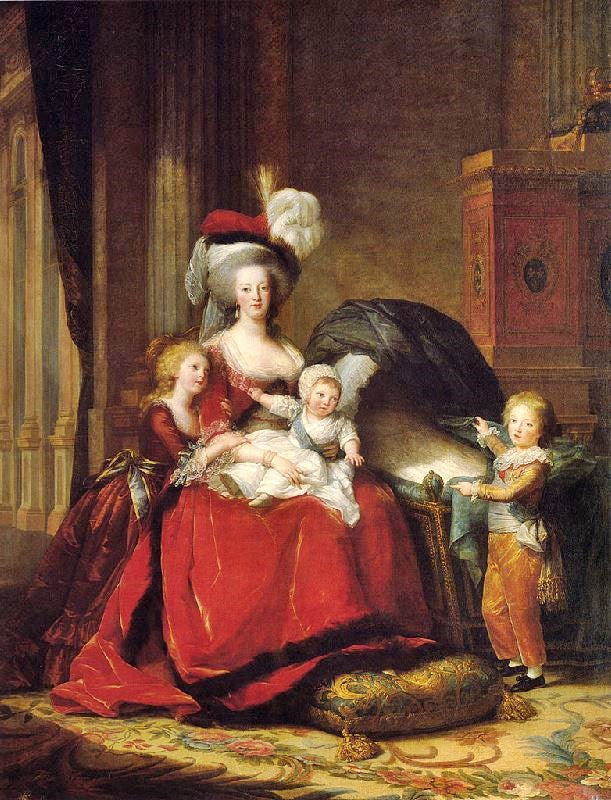 Marie Antoinette And Her Children by Élisabeth Vigée-Lebrun