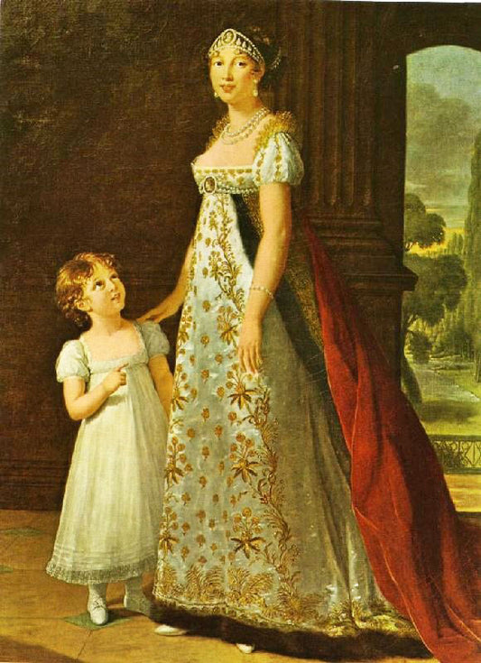 Portrait Of Caroline Murat With Her Daughter, Letizia by Élisabeth Vigée-Lebrun