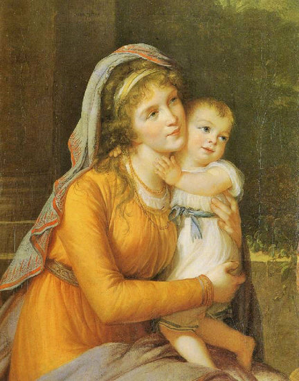 Baroness Anna Sergeevna Stroganova And Her Son Sergey by Élisabeth Vigée-Lebrun