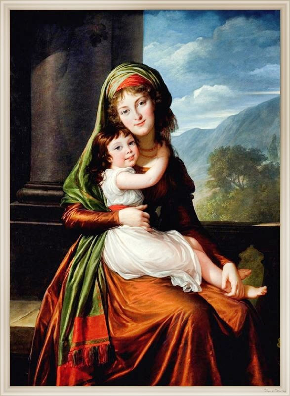Countess Von Schoenfeld With Her Daughter by Élisabeth Vigée-Lebrun