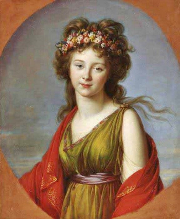 Countess Kaganeck As Flora by Élisabeth Vigée-Lebrun