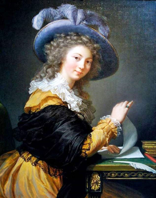 Lady Folding A Letter by Élisabeth Vigée-Lebrun