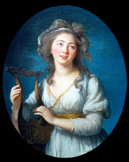 Woman Playing A Lyre by Élisabeth Vigée-Lebrun
