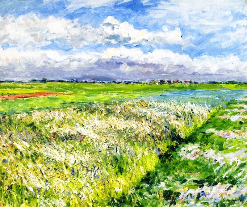 FIELDS, PLAINE DE GENNEVILLIERS, STUDY IN YELLOW AND GREEN