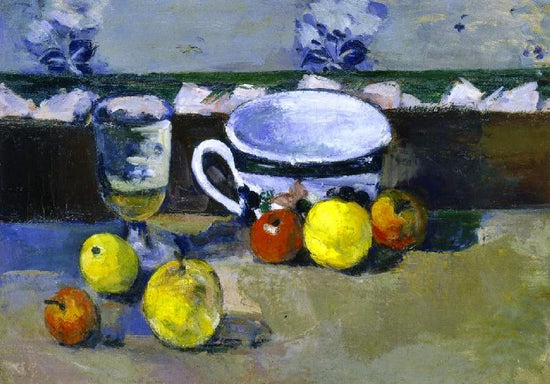 Cup, Glass And Fruit by Paul Cézanne