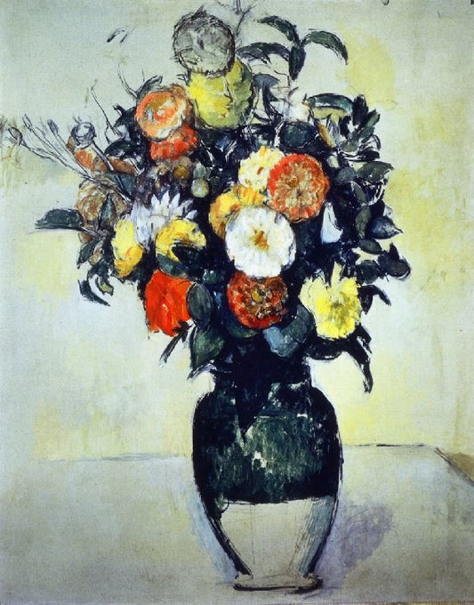 Flowers In An Olive Jar, 1882 by Paul Cézanne