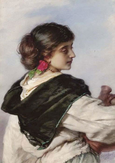 A Young Italian Water Carrier Lost In Thought by Guido Bach
