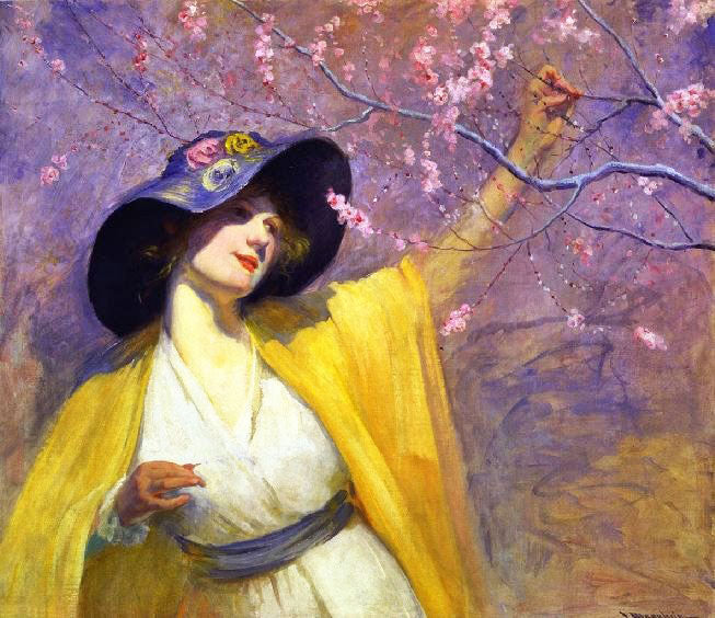 Picking Cherry Blossoms by Jean Mannheim