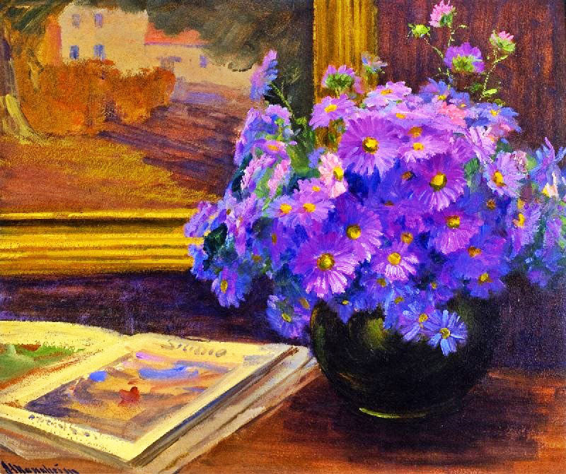 Purple Daisies by Jean Mannheim