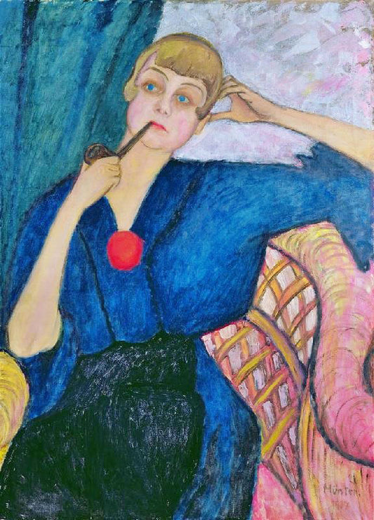 Portrait Of Anna Aagaard by Gabriele Münter