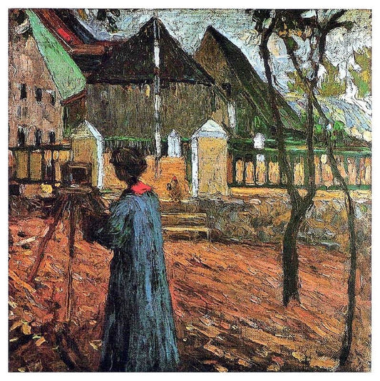 Gabrièle Münter Painting In Kalimünz by Wassily Kandinsk