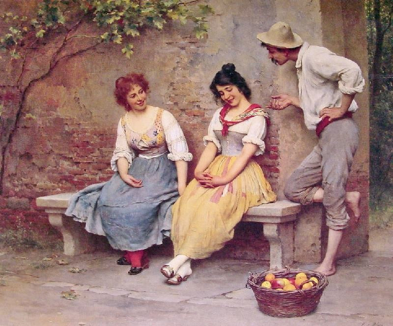 The Flirtation by Eugene de Blaas