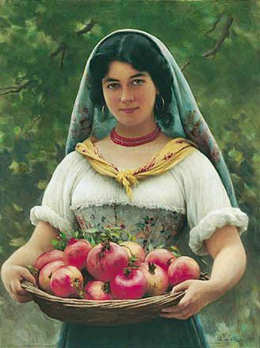 Girl With Pomegranates by Eugene de Blaas