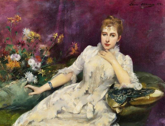The Lady With The Flowers, La Dame Avec Les Fleurs by Louise Abbéma