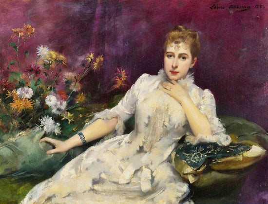 The Lady With The Flowers, La Dame Avec Les Fleurs by Louise Abbéma