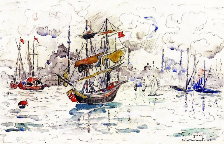 Boats At Constantinople by Paul Signac