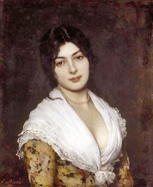 Young Italian Lady by Eugene de Blaas