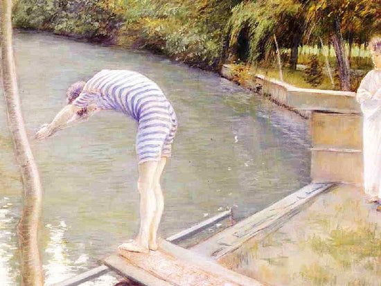 Bathers, Banks Of The Yerres by Gustave Caillebotte