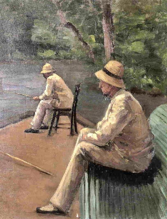 Fishermen On The Banks Of The Yerres by Gustave Caillebotte