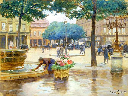 Place Du Palais Royal, Rainy Day by Victor Gabriel Gilbert