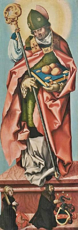 Winged Altarpiece Of St John The Baptist: St. Nicholas by Hans Baldung Grien