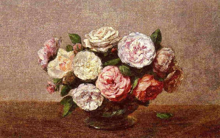 Bowl Of Roses by Henri Fantin-Latour