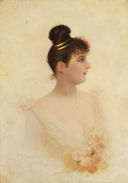 Bust Portrait Of A Woman by Georges Croegaert