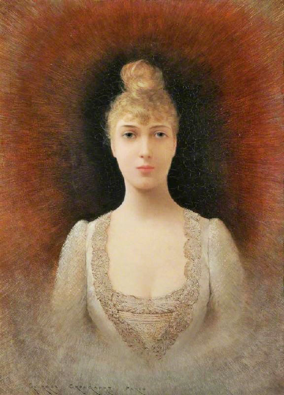 Portrait Of A Flaxen-Haired Woman by Georges Croegaert