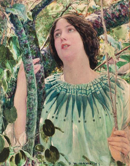 A Young Girl In A Wood by Louis Welden Hawkins