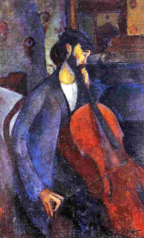 The Cellist by Amedeo Modigliani
