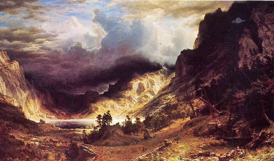 A Storm In The Rocky Mountains by Albert Bierstadt
