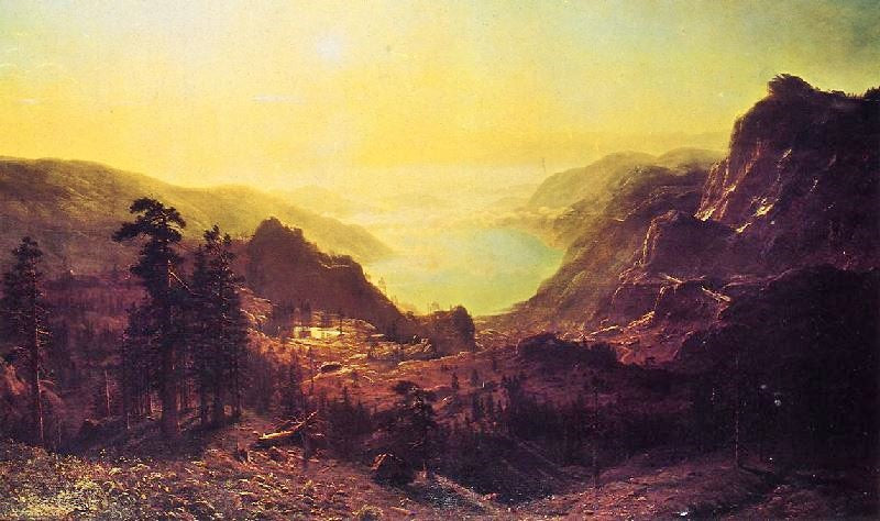 View Of Donner Lake, California 1873 by Albert Bierstadt
