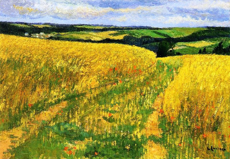 Fields Of Wheat And Poppies by Gustave Loiseau